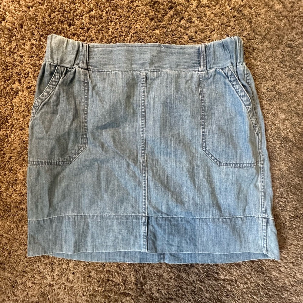 Express Light Blue Denim Pencil Skirt